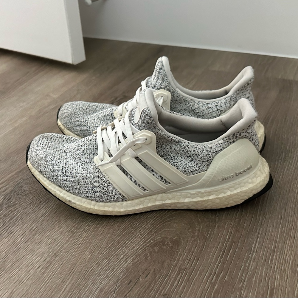 White Adidas Ultraboost Sneakers